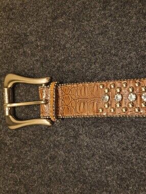 Guess Y2K Womens Rhinestone And Studded Belt